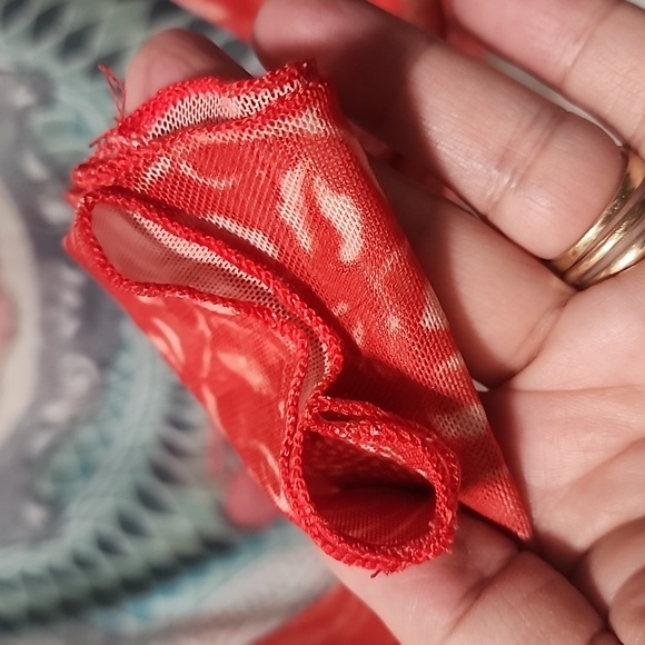 Bank Note Tatoos Nylon Mesh Crop Top M Long Sleeve Punk Goth Streetwear - Picture 7 of 8